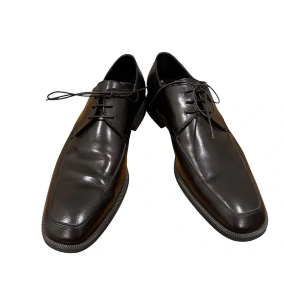 Ermenegildo Zegna Mens Black Laced Dress Shoes
